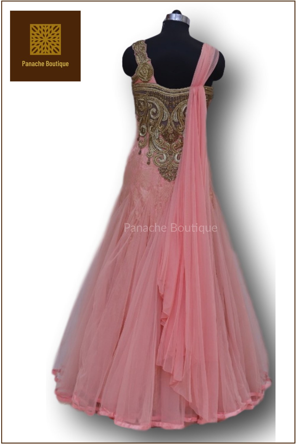 Rich Flower Digital Print Light Pink Color Gown - Clothsvill