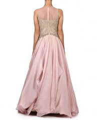 Pink Gown in Organza Silk