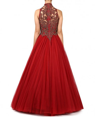 Red Gown from Shantanu & Nikhil Collection